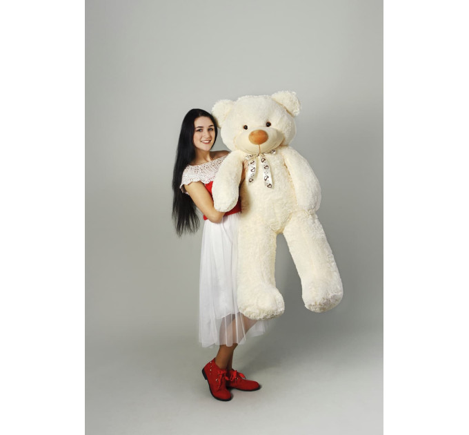 Плюшевый мишка Нестор 140 см (кремовый)