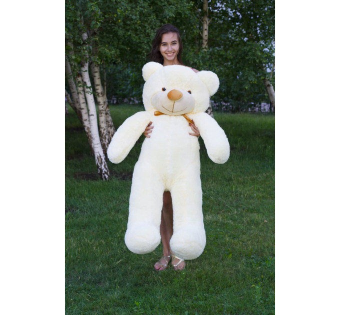Плюшевый мишка Нестор 140 см (кремовый)