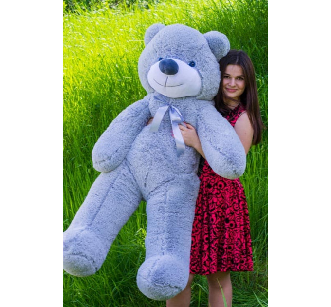 Плюшевый мишка Нестор 140 см (серый)