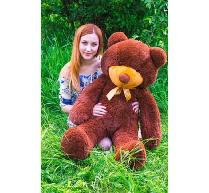 Плюшевый мишка Нестор 140 см (шоколадный)