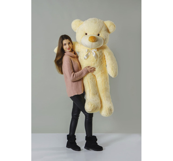 Плюшевый мишка Нестор 160 см (кремовый)