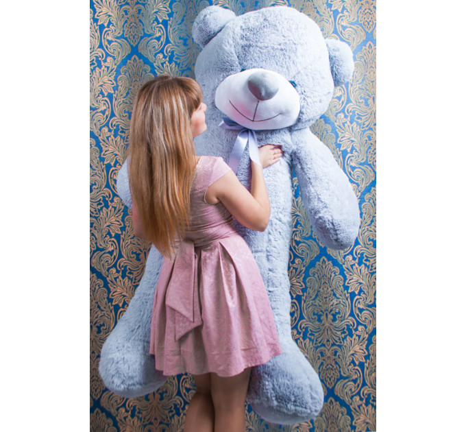 Плюшевый мишка Нестор 160 см (серый)