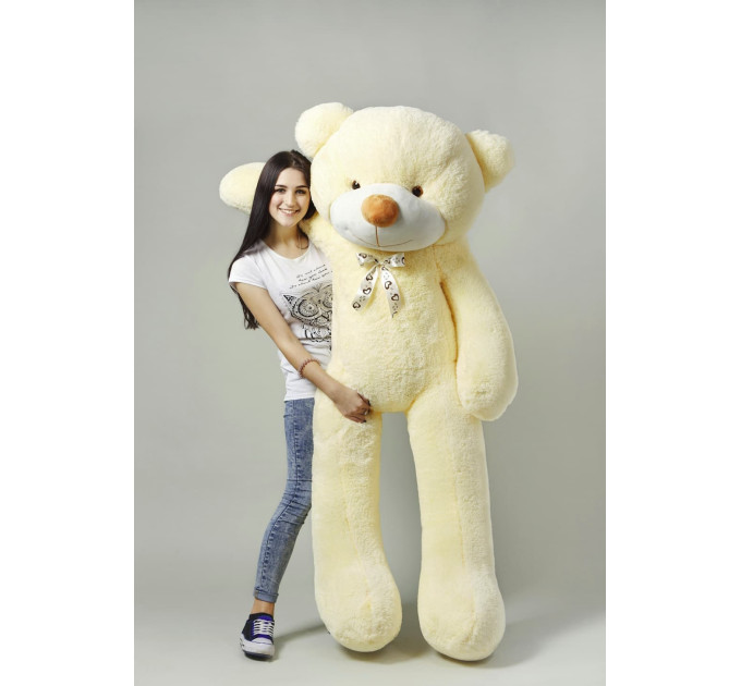 Плюшевый мишка Нестор 200 см (кремовый)