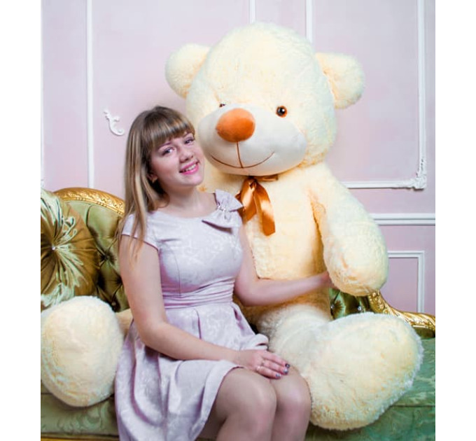 Плюшевый мишка Нестор 200 см (кремовый)
