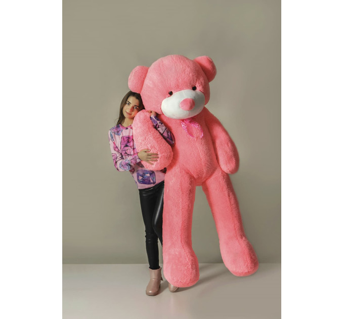 Плюшевый мишка Нестор 200 см (розовый)