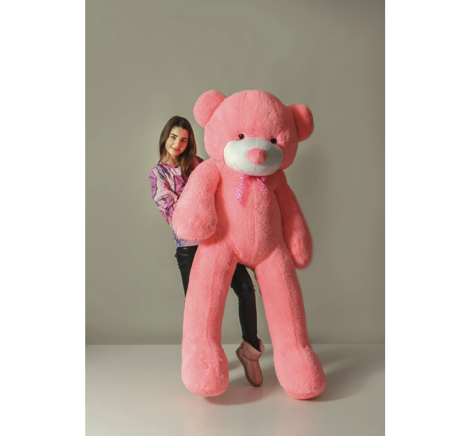 Плюшевый мишка Нестор 200 см (розовый)