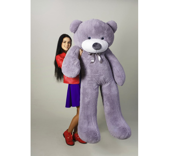 Плюшевый мишка Нестор 200 см (серый)