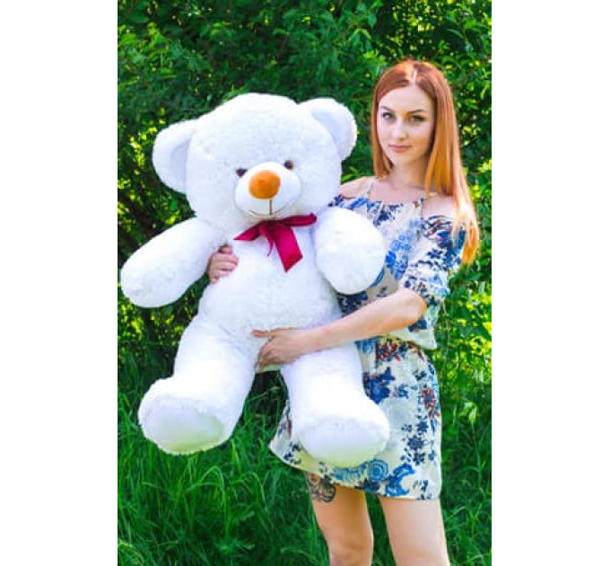 Плюшевый мишка Томми 100 см (белый)