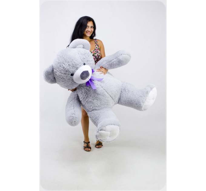 Плюшевый мишка Томми 150 см (серый)