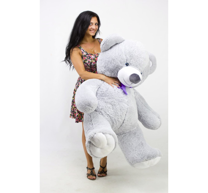 Плюшевый мишка Томми 150 см (серый)