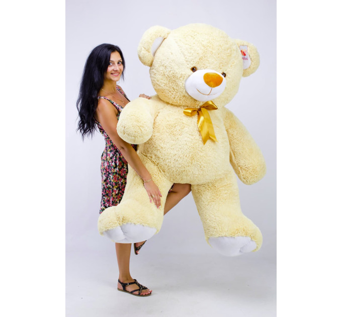 Плюшевый мишка Томми 190 см (кремовый)