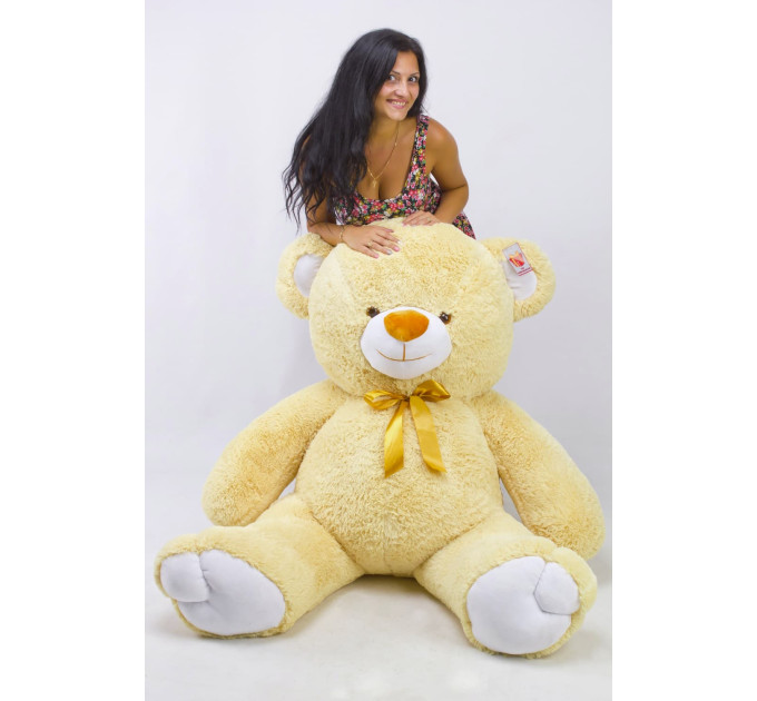 Плюшевый мишка Томми 190 см (кремовый)