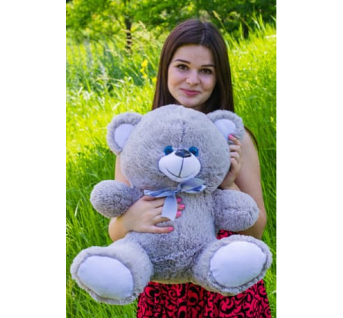 Плюшевый мишка Томми 50 см (серый)