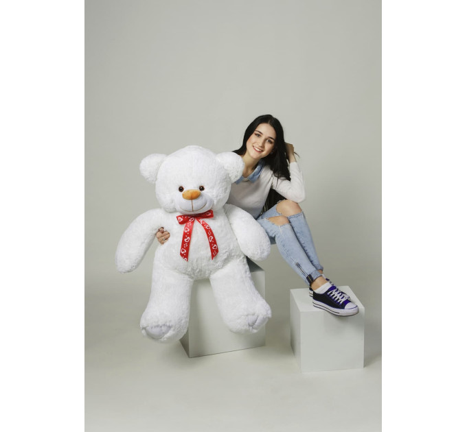 Плюшевый мишка Веня 140 см (белый)