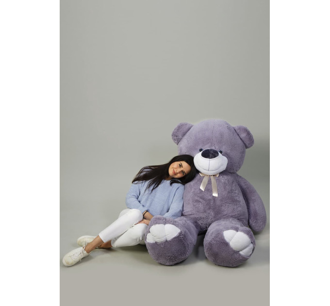 Плюшевый мишка Веня 200 см (серый)