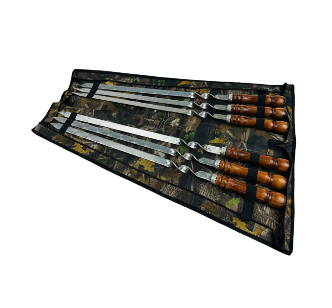 Набор шампуров для люля-кебаб в чехле (колпачек) (6 шт)