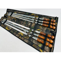 Набор шампуров для люля-кебаб в чехле (колпачек) (6 шт)