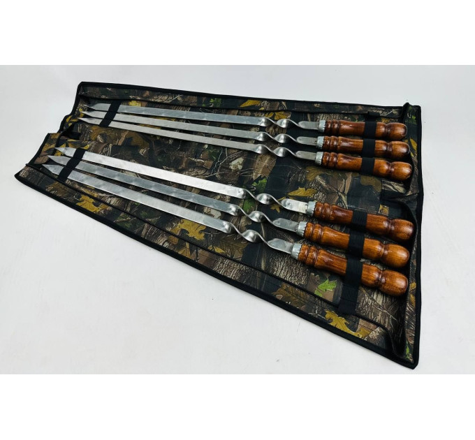 Набор шампуров для люля-кебаб в чехле (колпачек) (6 шт)