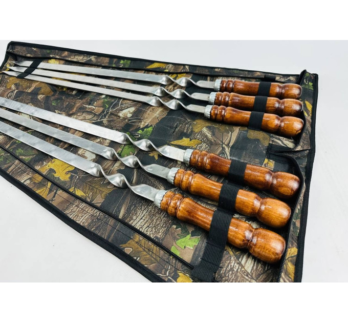 Набор шампуров для люля-кебаб в чехле (колпачек) (6 шт)