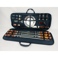 Набор шампуров и посуды для пикника 2в1