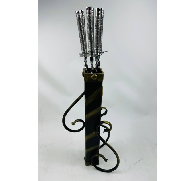 Набор шампуров Лайт на металлической подставке