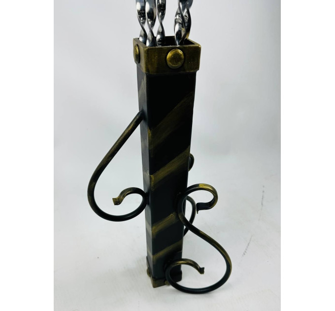 Набор шампуров Лайт на металлической подставке