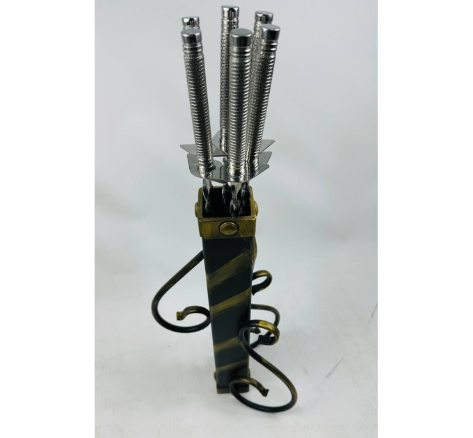 Набор шампуров Лайт на металлической подставке