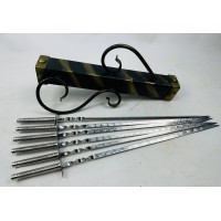 Набор шампуров Лайт на металлической подставке