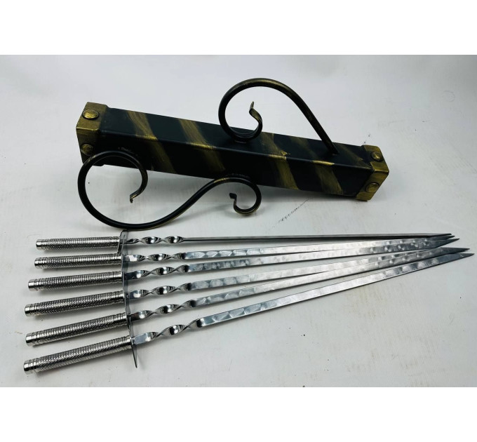 Набор шампуров Лайт на металлической подставке