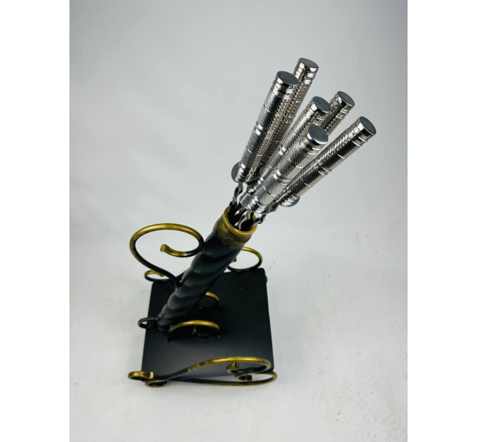 Набор шампуров "Пушка" с вензелем