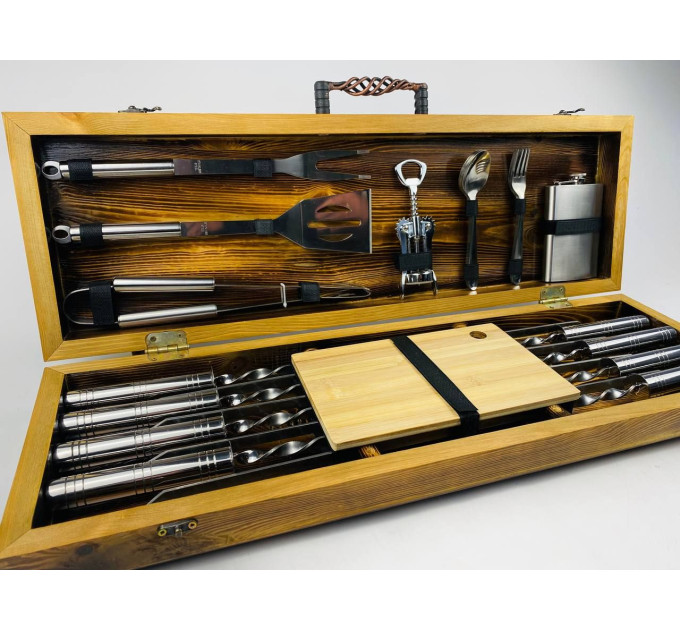 Набор шампуров в кейсе "BBQ LUX 2"