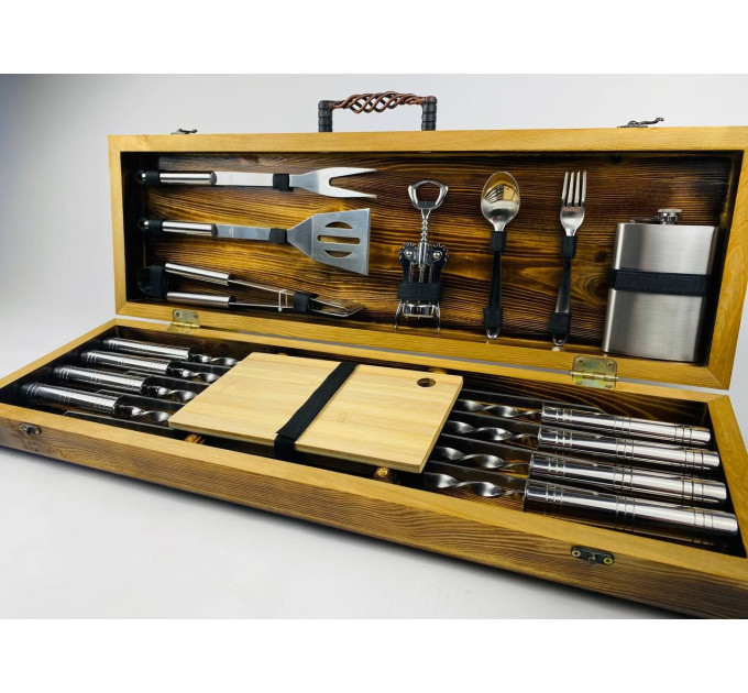 Набор шампуров в кейсе "BBQ LUX 2"