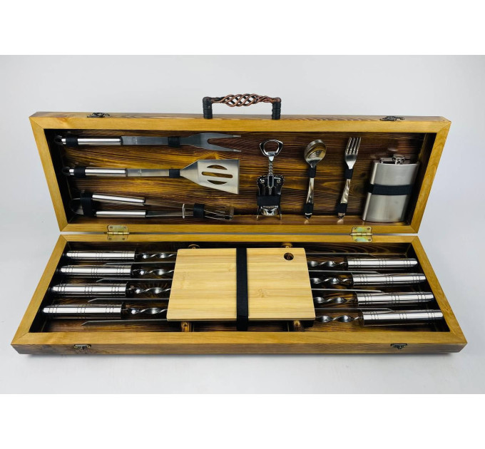 Набор шампуров в кейсе "BBQ LUX 2"