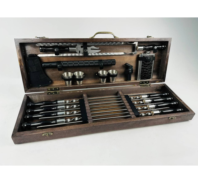 Набор шампуров в кейсе "BLACK LUX"