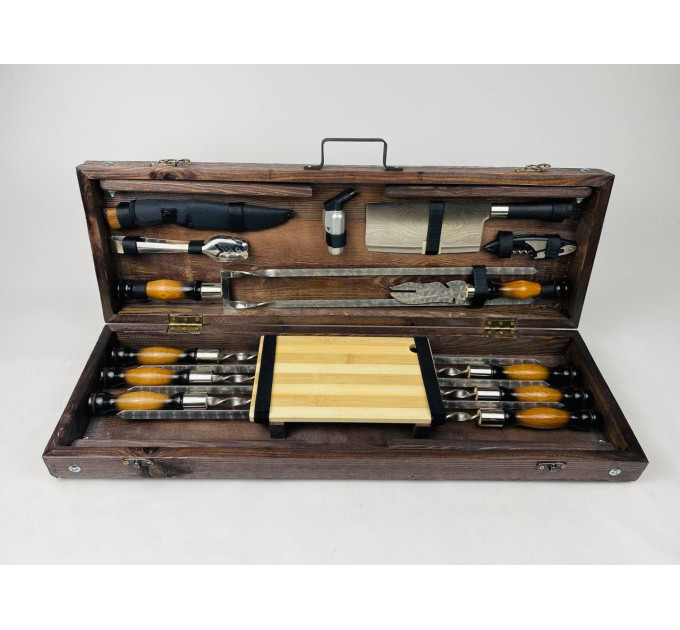 Набор шампуров в кейсе "Бизон"