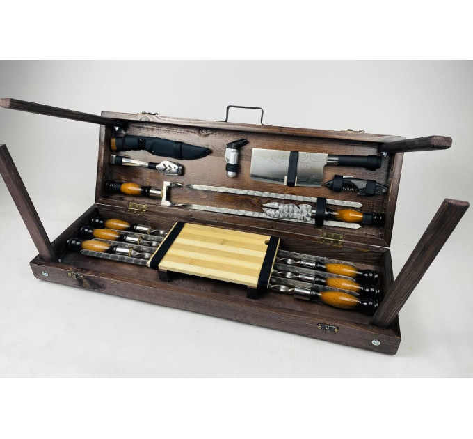 Набор шампуров в кейсе "Бизон"