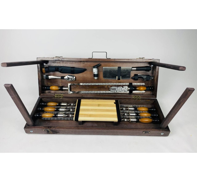 Набор шампуров в кейсе "Бизон"