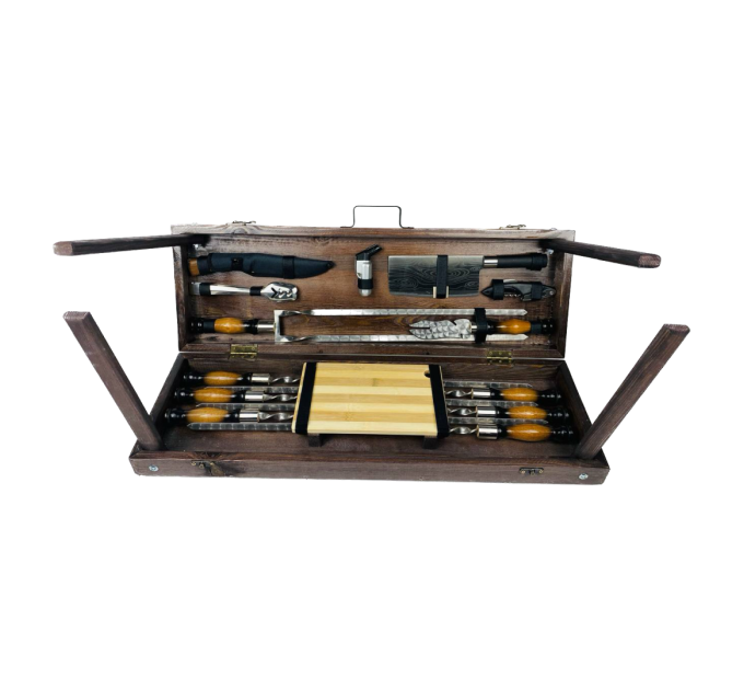 Набор шампуров в кейсе "Бизон"