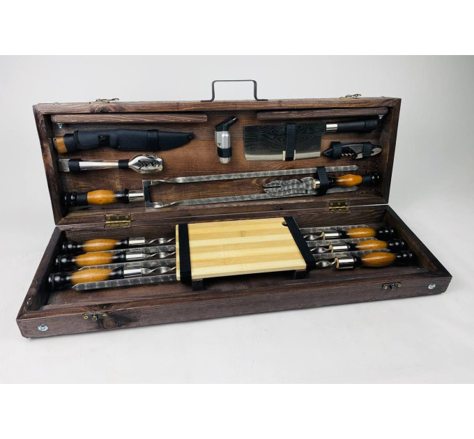 Набор шампуров в кейсе "Бизон"