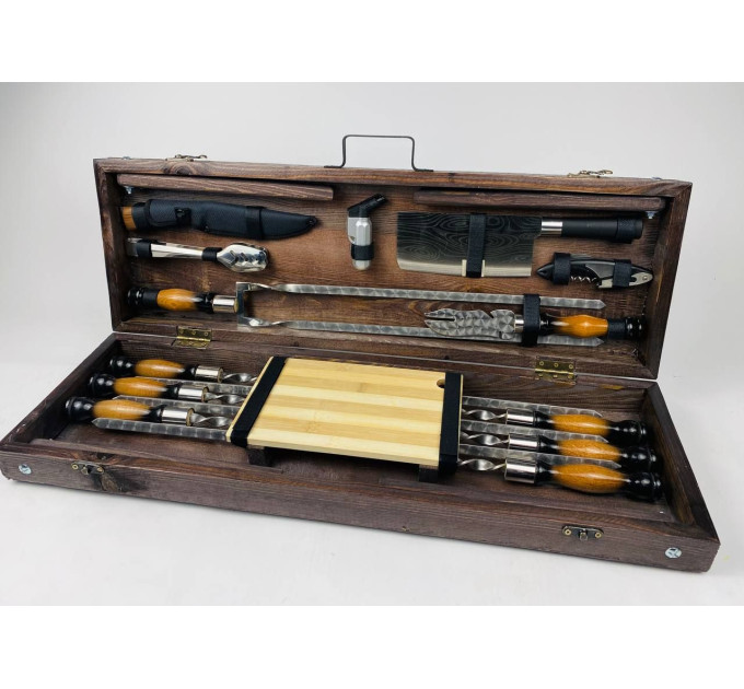 Набор шампуров в кейсе "Бизон"