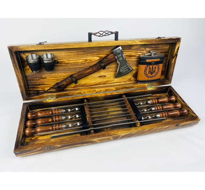 Набор шампуров в кейсе "Козак"