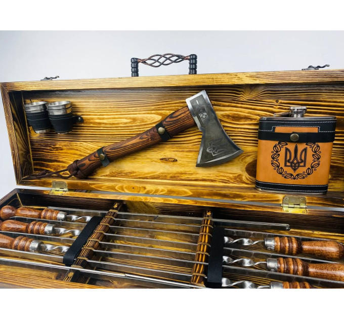 Набор шампуров в кейсе "Козак"