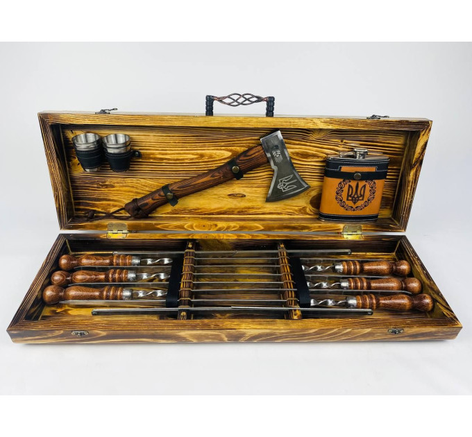 Набор шампуров в кейсе "Козак"