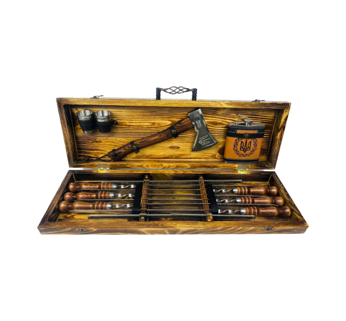 Набор шампуров в кейсе "Козак"