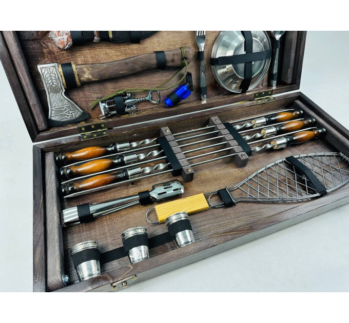 Набор шампуров в кейсе "Мега"