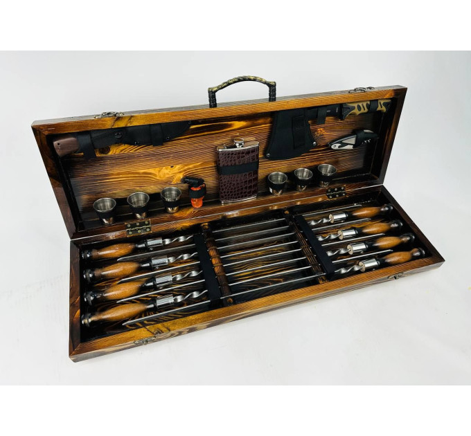 Набор шампуров в кейсе "Охотник LUX"