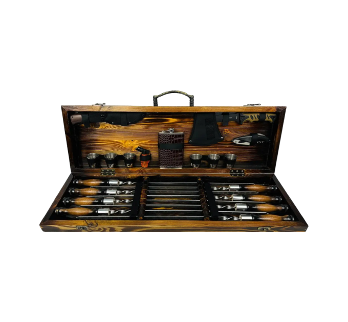 Набор шампуров в кейсе "Охотник LUX"