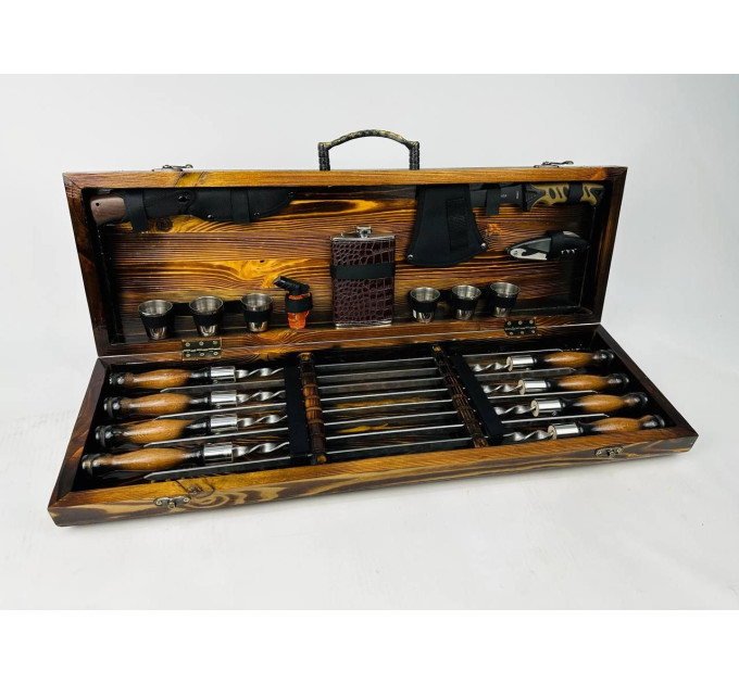 Набор шампуров в кейсе "Охотник LUX"