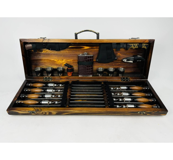 Набор шампуров в кейсе "Охотник LUX"