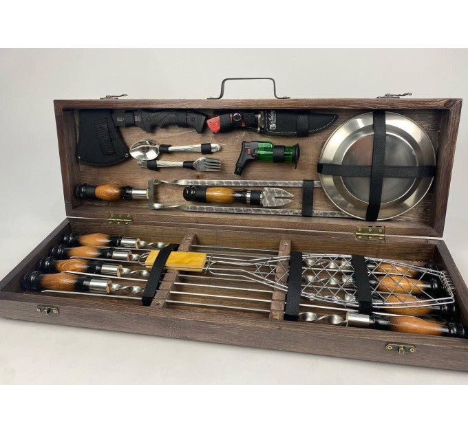 Набор шампуров в кейсе "Пикник MAX"